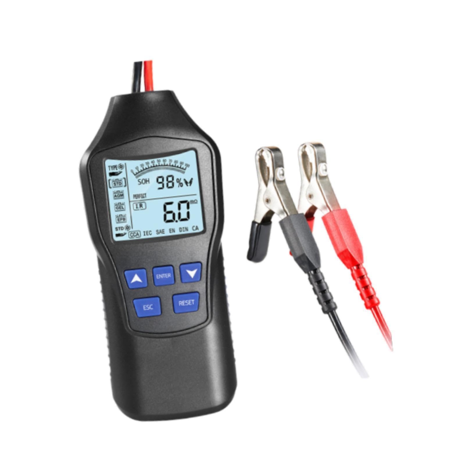 Probador de baterías para coche de 12V/24V de fácil manejo con