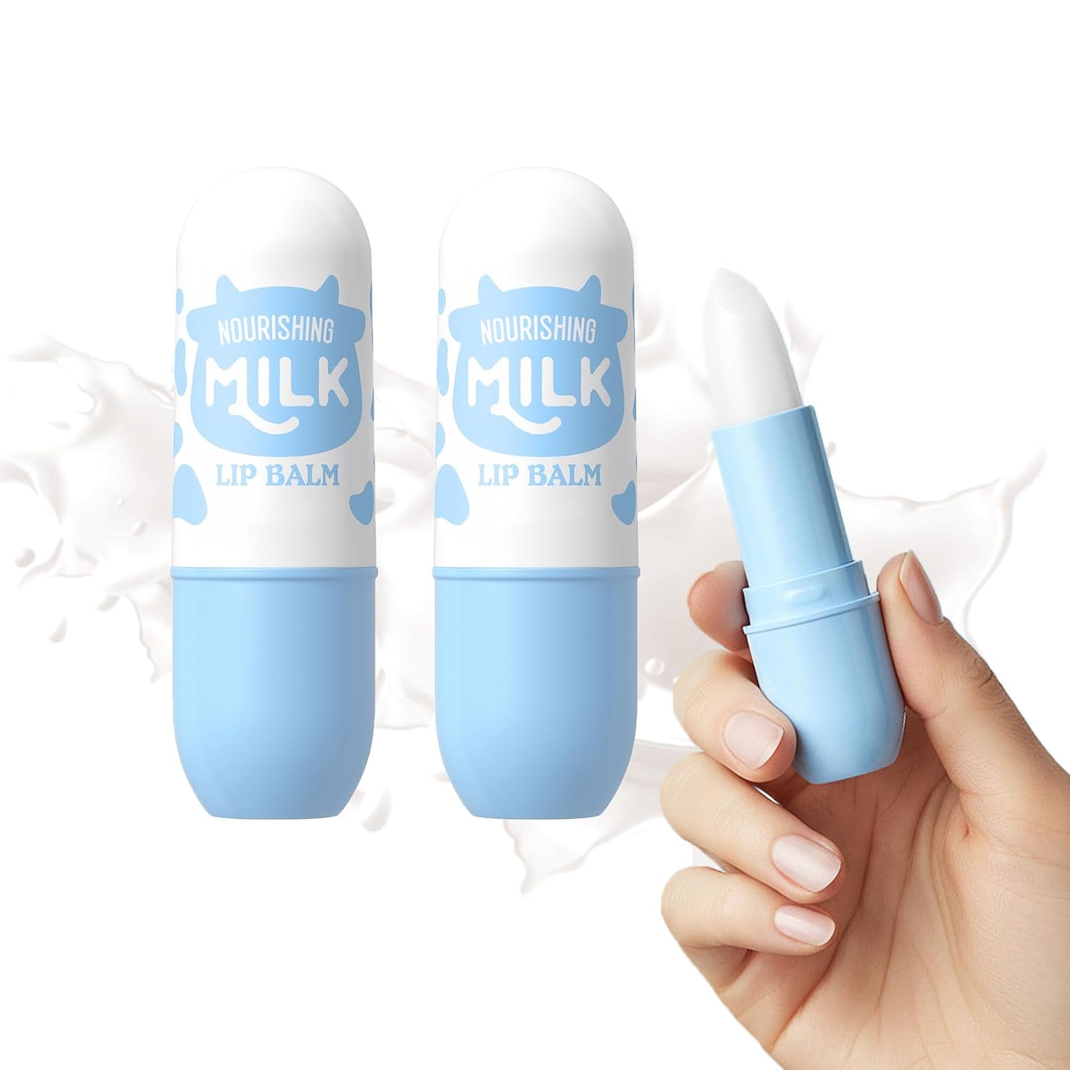 3 Pcs Ultra Hydrating Lip Balm With Milk - Moisturizing Nourishing Lip Balms Moisturizers for Men Women Chapstick