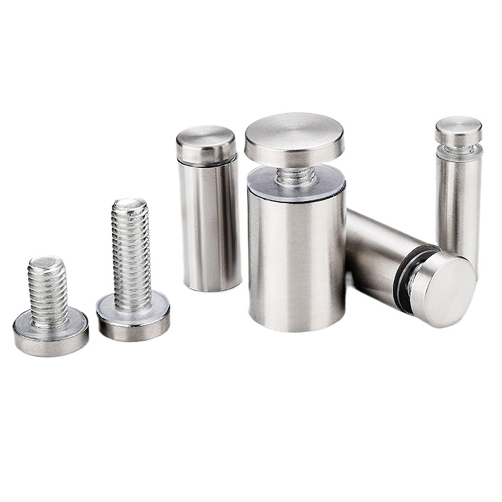 Vite distanziatore in acciaio inossidabile | 25 x 25-80 mm per pannelli in vetro, display pubblicitari e supporti da parete: confezione da 30 in acciaio inox (25 x 50 mm)