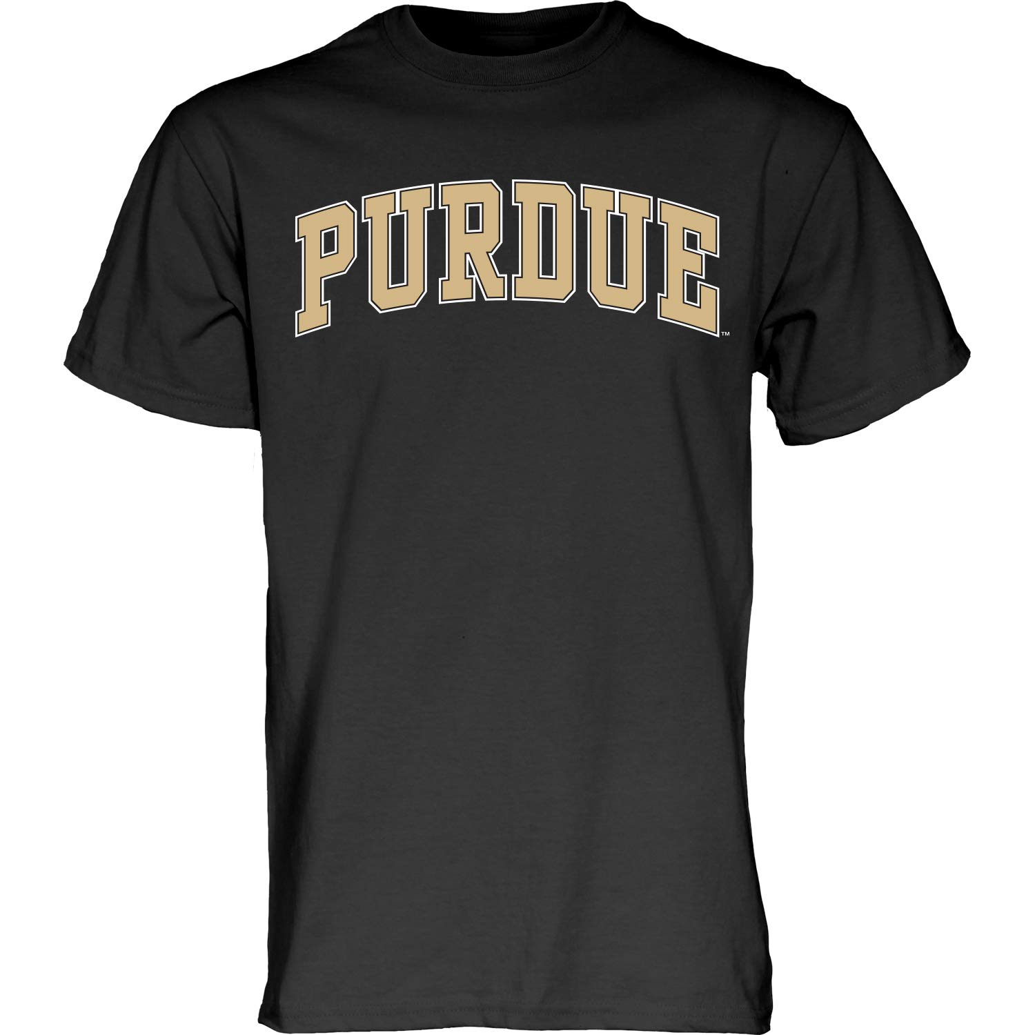 Blue 84 NCAA Purdue Boilermakers Mens Arching Team Color Short Sleeve T Shirt, Purdue Boilermakers Black, XX-Large โ image 1