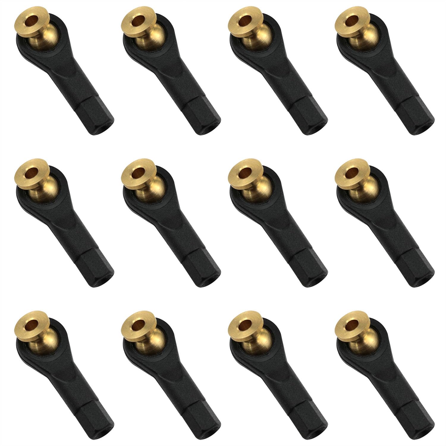 Dsjnf M2 Ball Head Bracket Tie Rod Ball Head Connector for Remote Control Model Vehicles Boat Airplane 12PCS