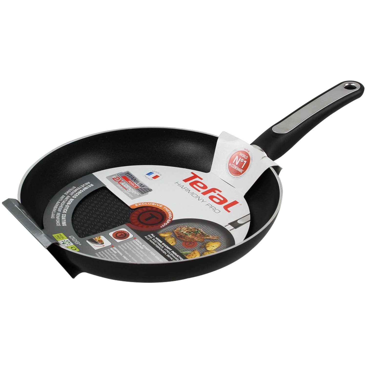 Tefal Harmony PRO 28CM FRYPAN with THERMOSPOT, Aluminium, Black, 101510CM