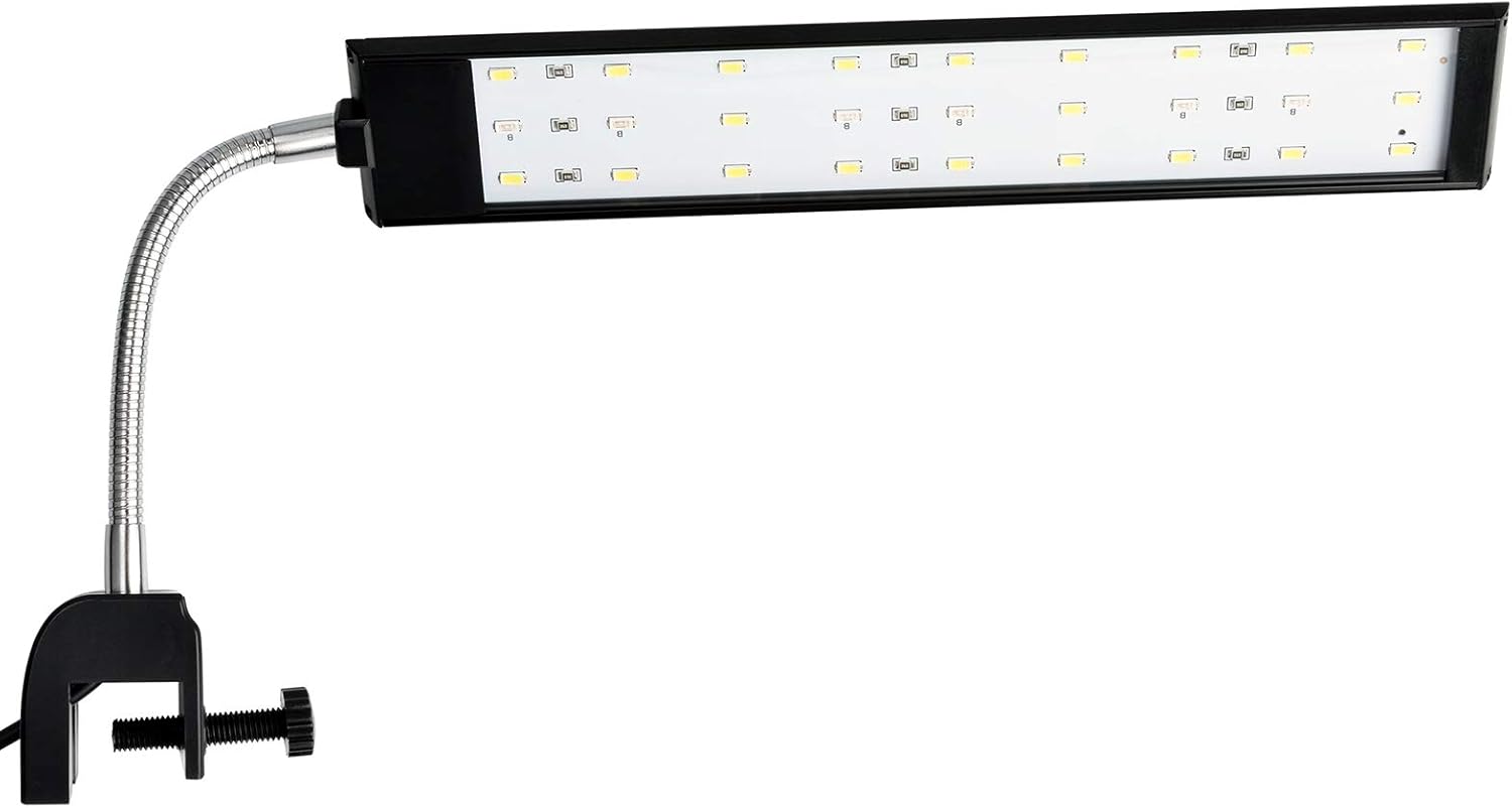 NICREW JTL Fish Tank ClipOn Light, Clamp Aquarium LED Light with 2