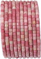 Vista 10 de Cuentas de amatista natural en forma de cilindro corto 2x3mm 155 piezas Tubo Cuentas sueltas de piedras semipreciosas para hacer joyas Diseño