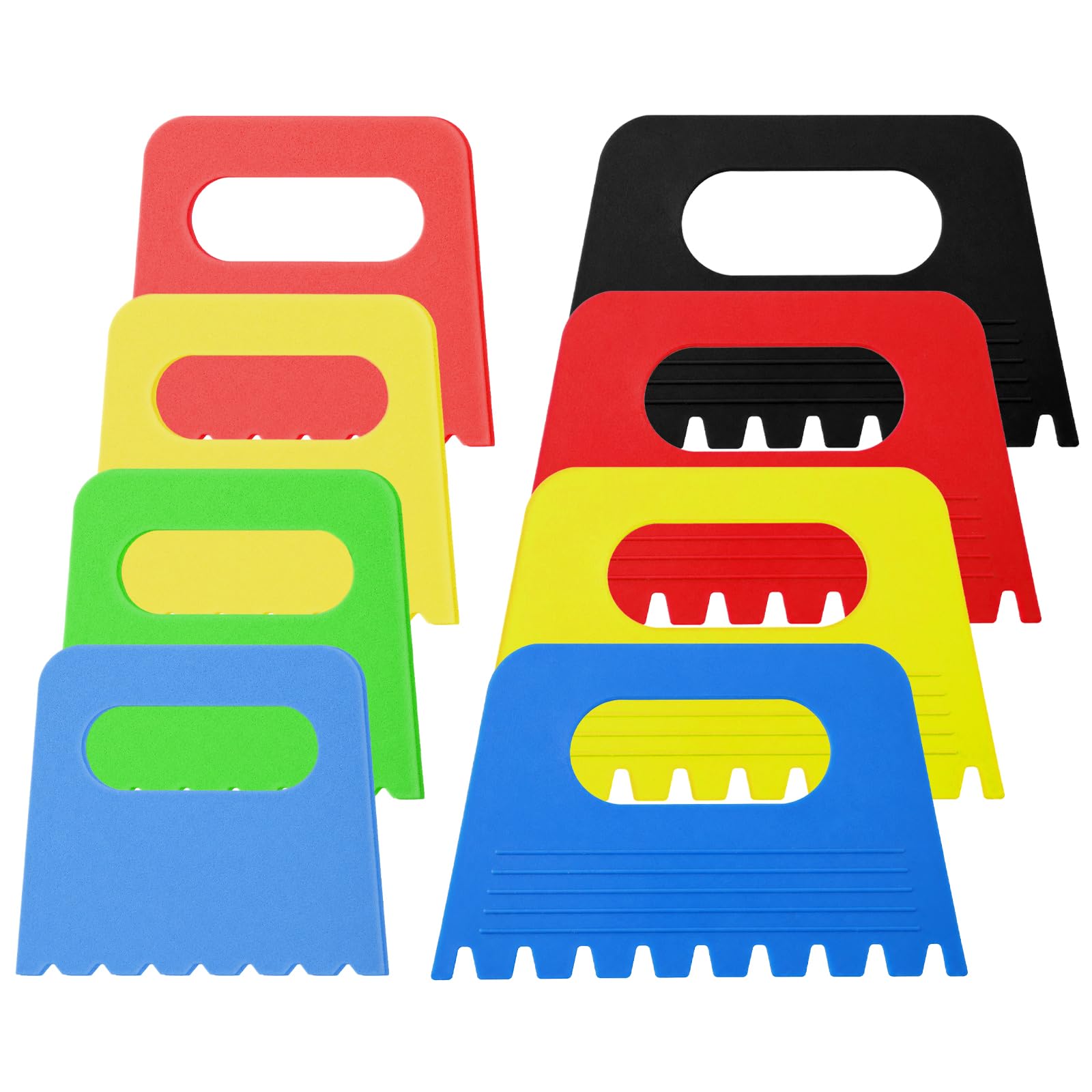 8 Pcs Plastic Paint Scraper, Textured Art Tools for Plaster, Art Putty Scraper for Texture Arts on Canvas Putty Acrylic Plaster Arts Pottery