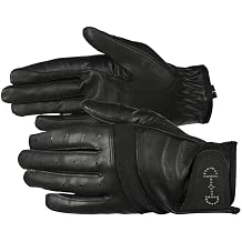 HORZE Womens Leather Mesh Riding Gloves