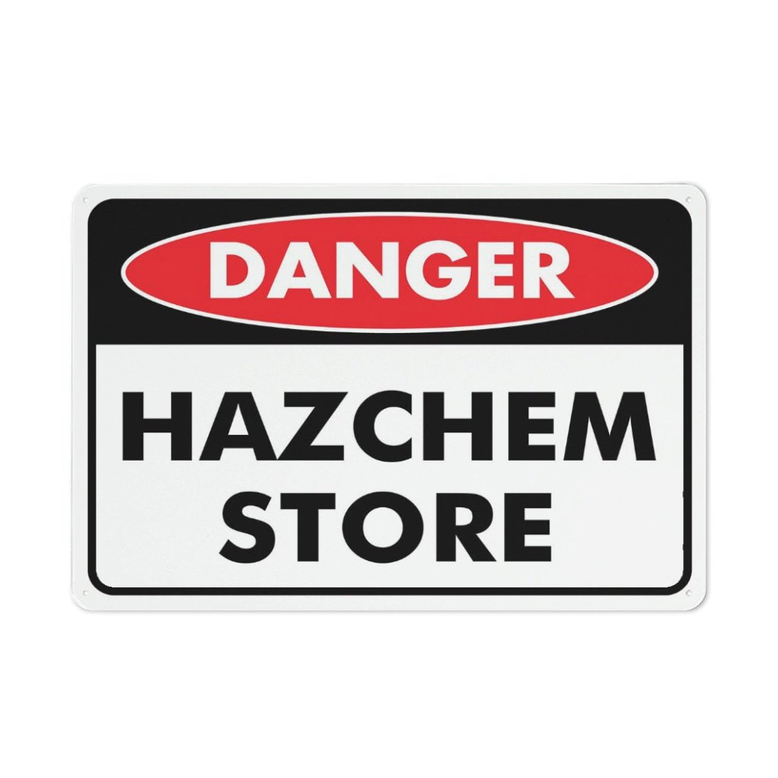 Peiyeety A09 Danger Hazchem Store Sign 8"X12" Rust Free Aluminum Signs Outdoor, Metal Tin Sign For Home, Business, Yard