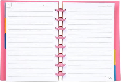 Vista 39 de Talia - Agenda personalizable con aros, (Fireworks Deep Lake, con discos Deep Lake, tamaño mediano (7.5 x 9.75 pulgadas).