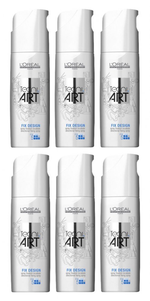 Loreal Fix Design 6 x 200 ml Haarspray Tecni.art Styling Spray ohne Treibgas Neue Serie