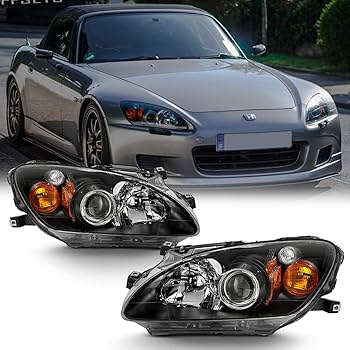 み。さん専用　ホンダ S2000 カーボンヘッドライトダクト S2000 本田 DRLルック CCFLイカリング LEDヘッドライト 前期用