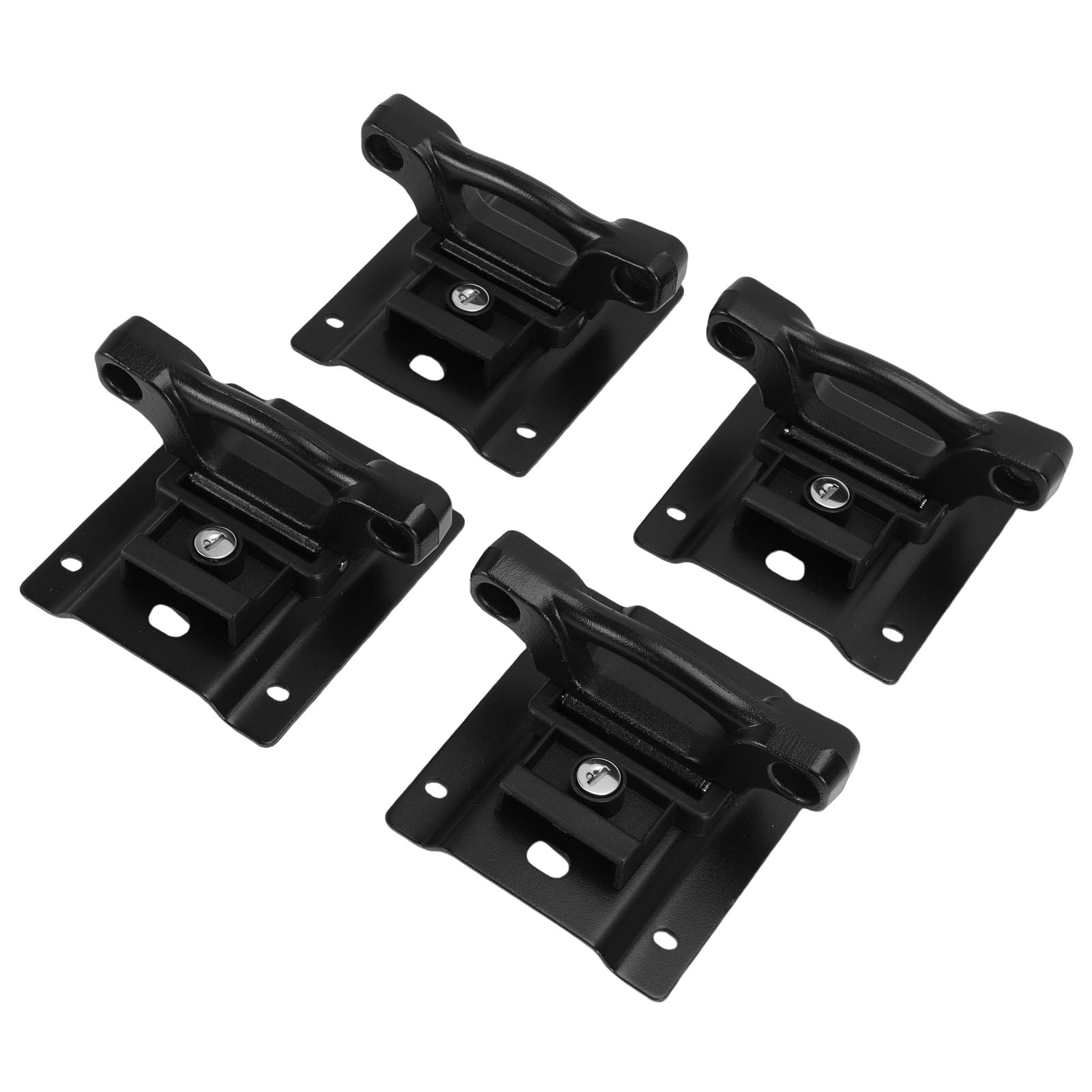 Walfront Anclajes de Amarre para Caja de Camión, Paquete de 4 Anillos de Anclaje de Metal con Acabado Protector, Amarres de Caja de Repuesto para Camiones 2015 a 2025, Seguridad de Carga para