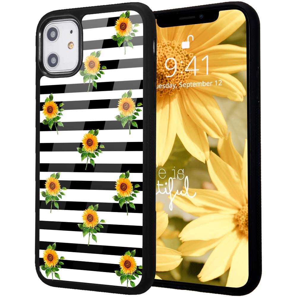 Amazon Com Idocolors Sunflower Aesthetic Phone Cases For Iphone 11 Flower Floral Cute Design Soft Tpu Aluminum Hard Back Ultra Thin Shockproof Anti Fall Protective Gilry Cover Case For Iphone 11 Cell Phones Accessories