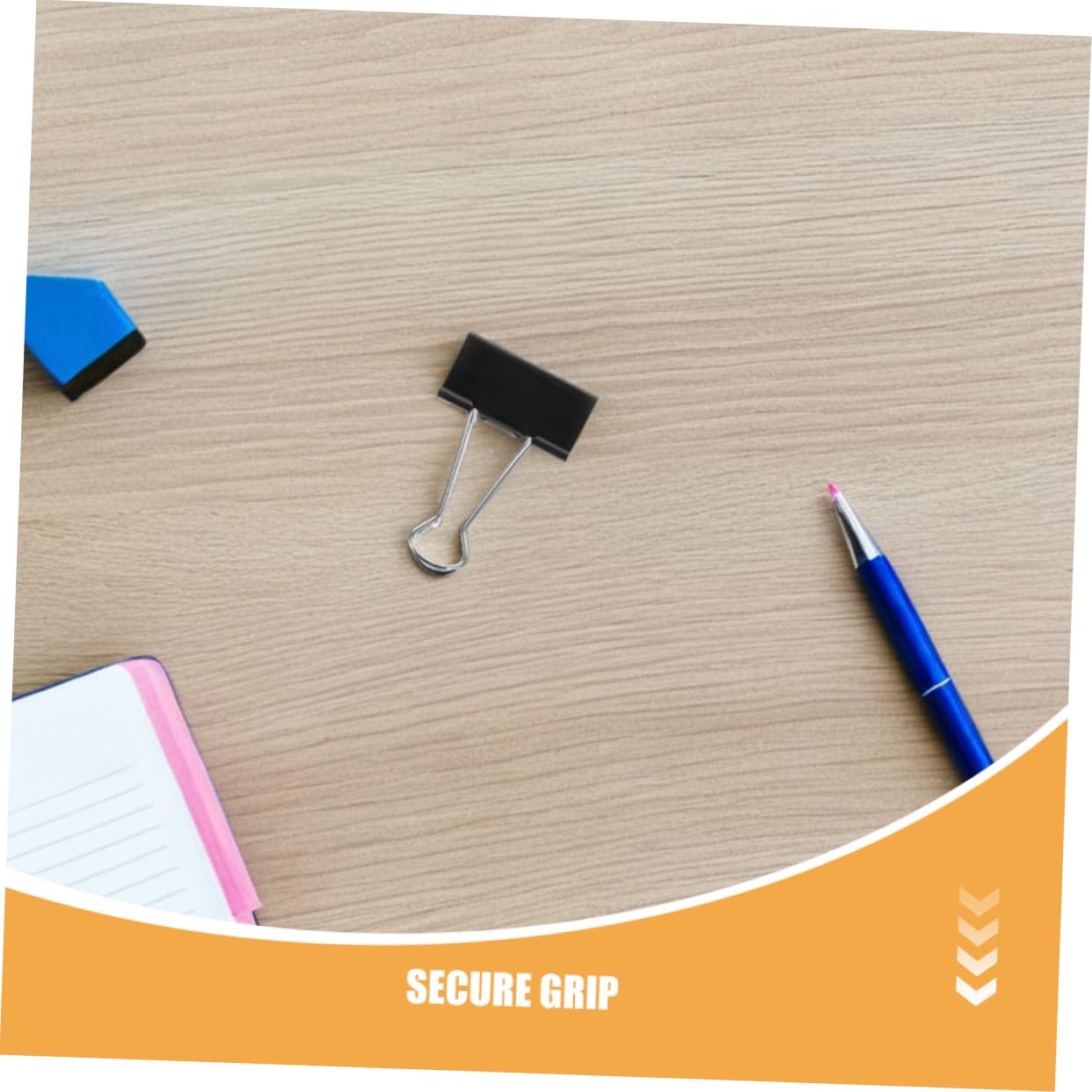 SEWACC 60 piezas Clips de Metal Negro para Oficina Sujeción Resistente Papeles Facturas Organizador Reutilizable