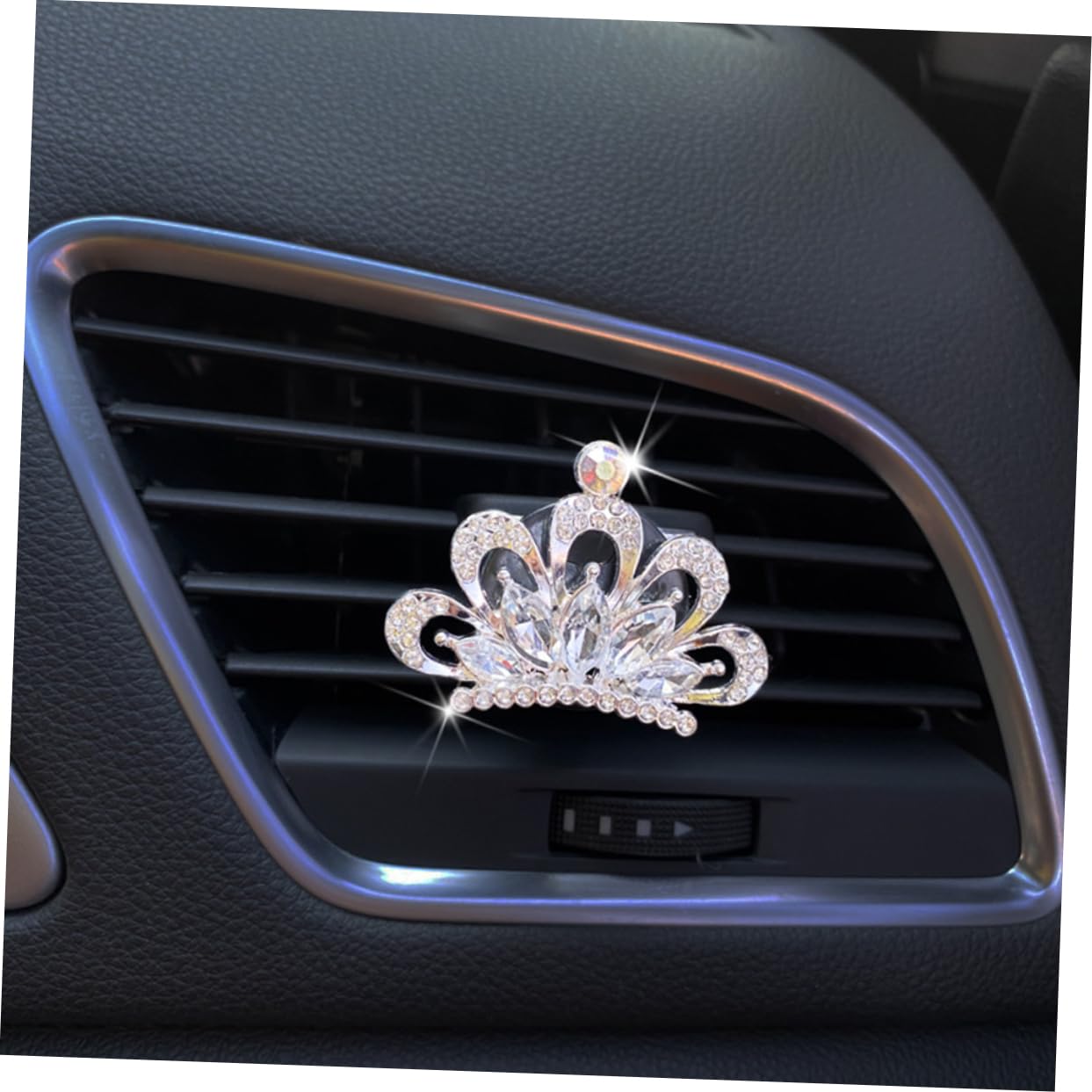 SOLUSTRE 12 Stk Parfüm-Clip Autozubehör für die Autolüftung Parfümclip fürs Auto clipse für kfz auto auto aromatherapie clip Autoaroma entlüften Strasssteine Weiß