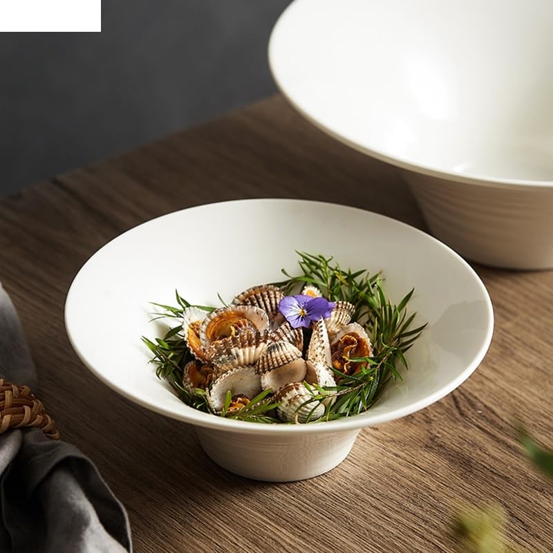 Essteller-Sets für die Küche Keramik Abendessen Schüssel Obst Salat Schüssel Geschirr Brot Dessert Gebäck Platte Restaurant Ramen Pasta Meeresfrüchte Teller Suppe Becken Keramik-Flachteller-Set ( Colo
