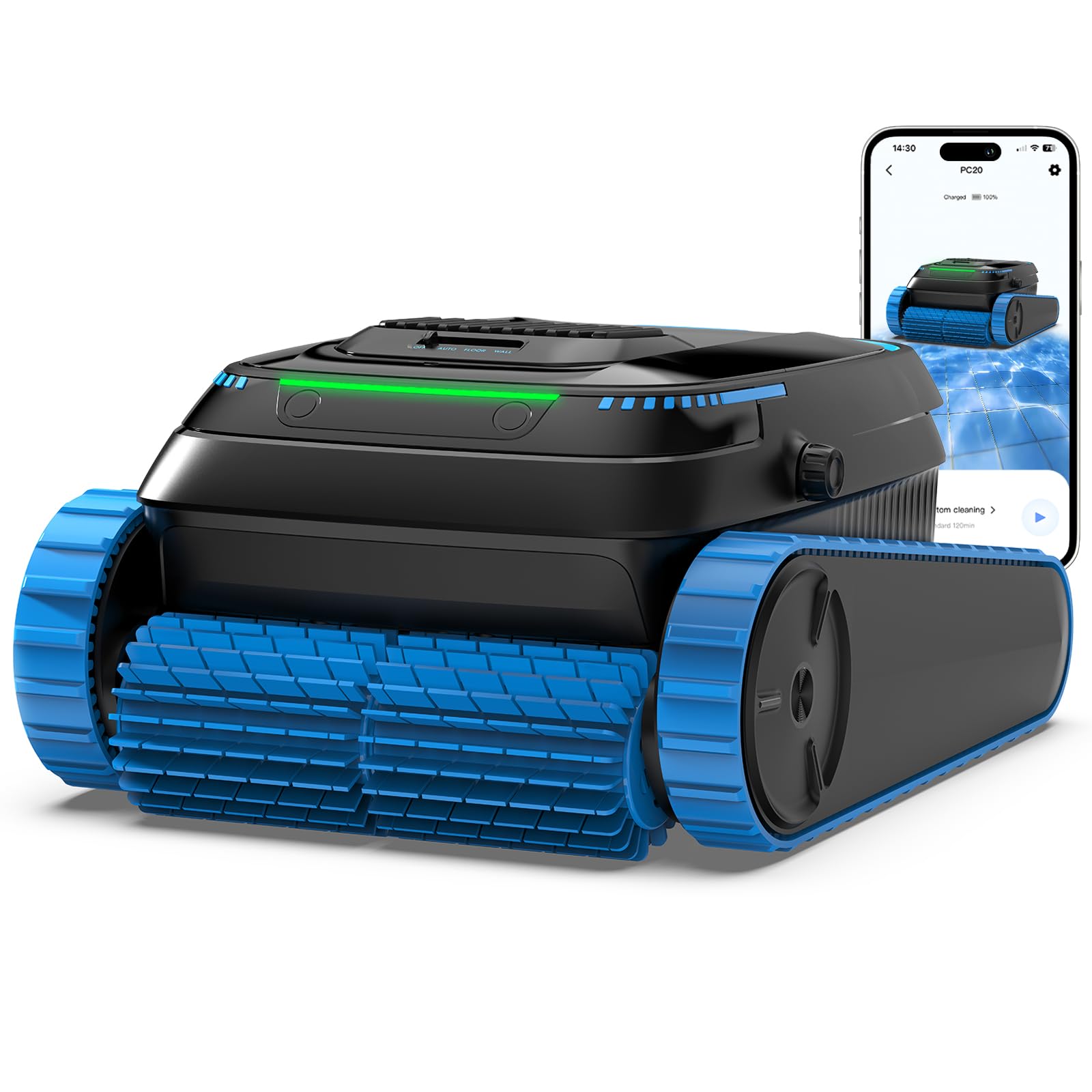 (2026 Neu) BOTLIFE Poolroboter, Akku Poolsauger Kabelloser, PC20 Poolroboter Boden und Wand Wasserlinie