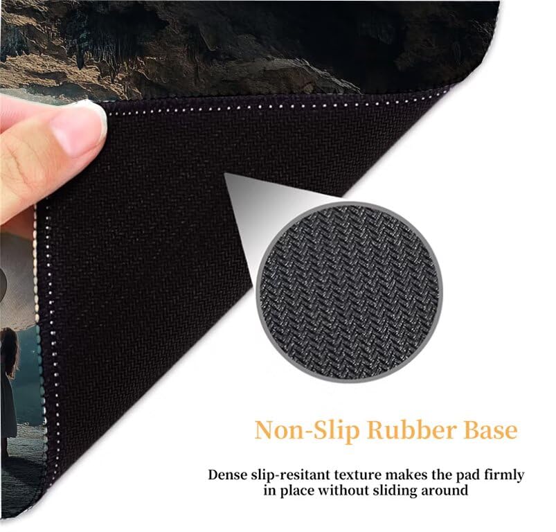 Tapis souris lune 1000x400 pour accessoire bureau travail pc - 5