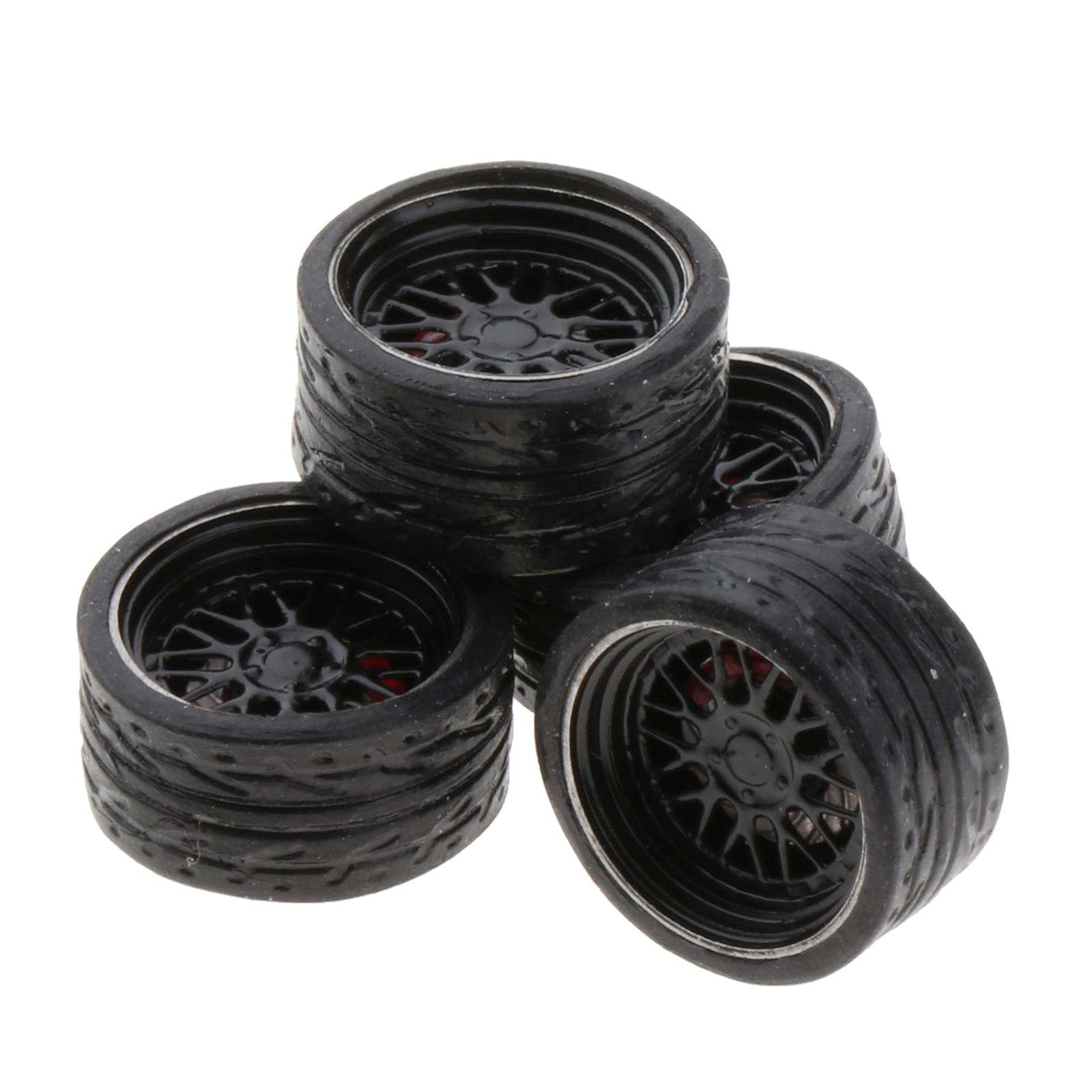 Amazon | HADWAO 4本/セットダイキャスト1:64改造車ホイールタイヤ