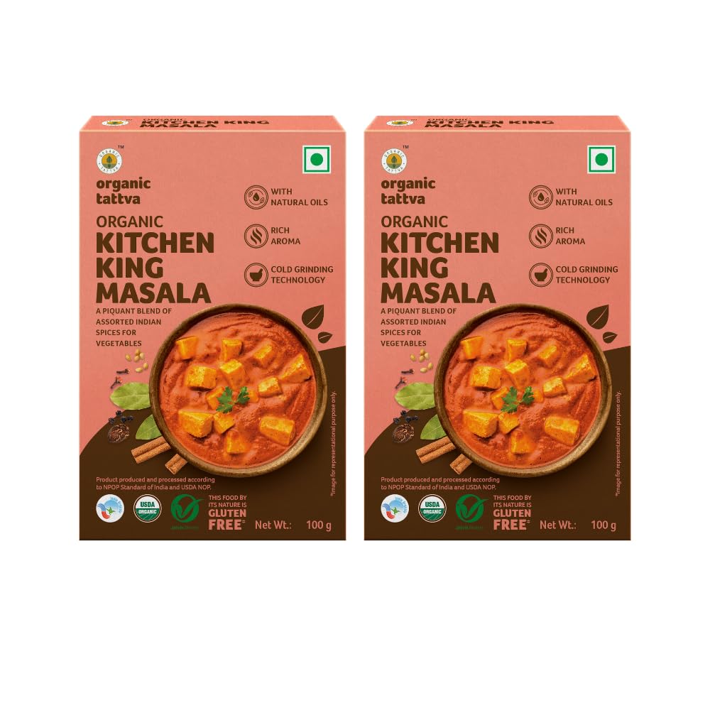 Organic Tattva, Kitchen King Masala Blend - 100 Gram (Pack of 2) (B09DD4ZW22) Amazon Price History, Amazon Price Tracker