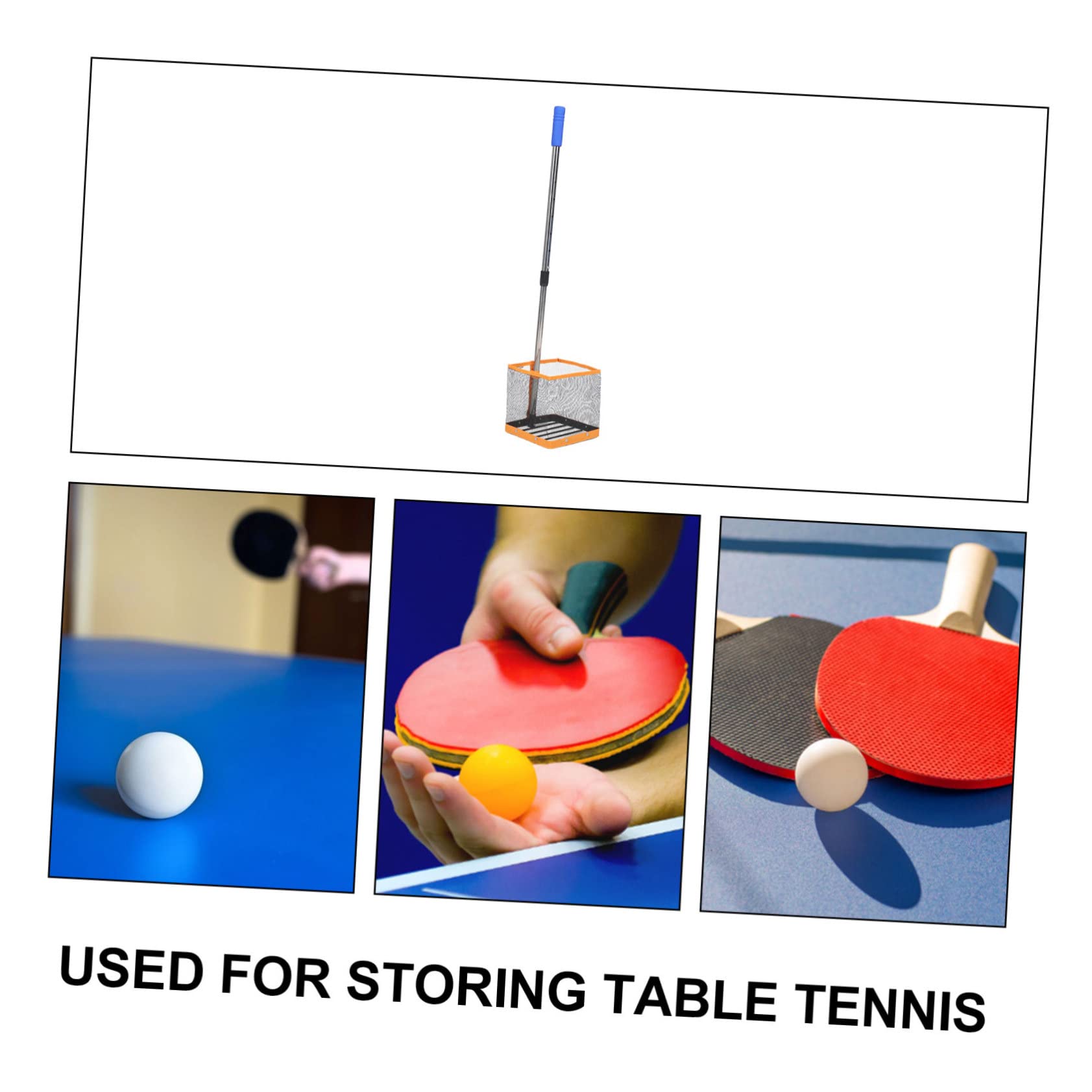 TOYANDONA Raccoglitore Portatile per Palline Pong Strumento con Rete per Allenamento e Facile Usare e Resistente Design Ergonomico