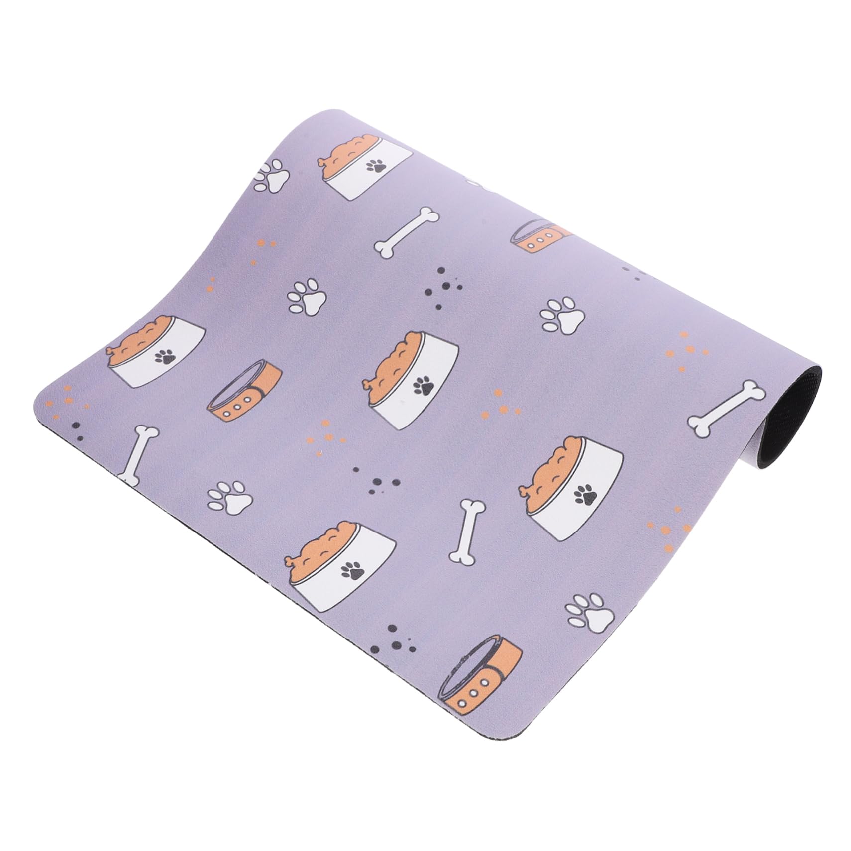 Supvox 5stücke rutschfeste Futtermatte Für Haustiere Absorbierende Und wasserdichte Napfunterlage Für Hunde Und Katzen Großes Design Für Mehrere Tiere Grauton Mit Knochenmotiv