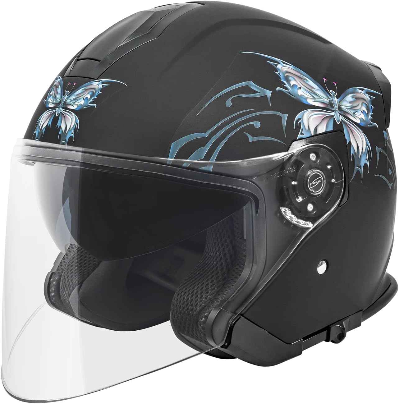VCAN V88 3/4 Open Face Motorcycle Scooter Helmet ECE