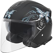 V88 3/4 Open Face Motorcycle Scooter Helmet ECE &amp; DOT Approved