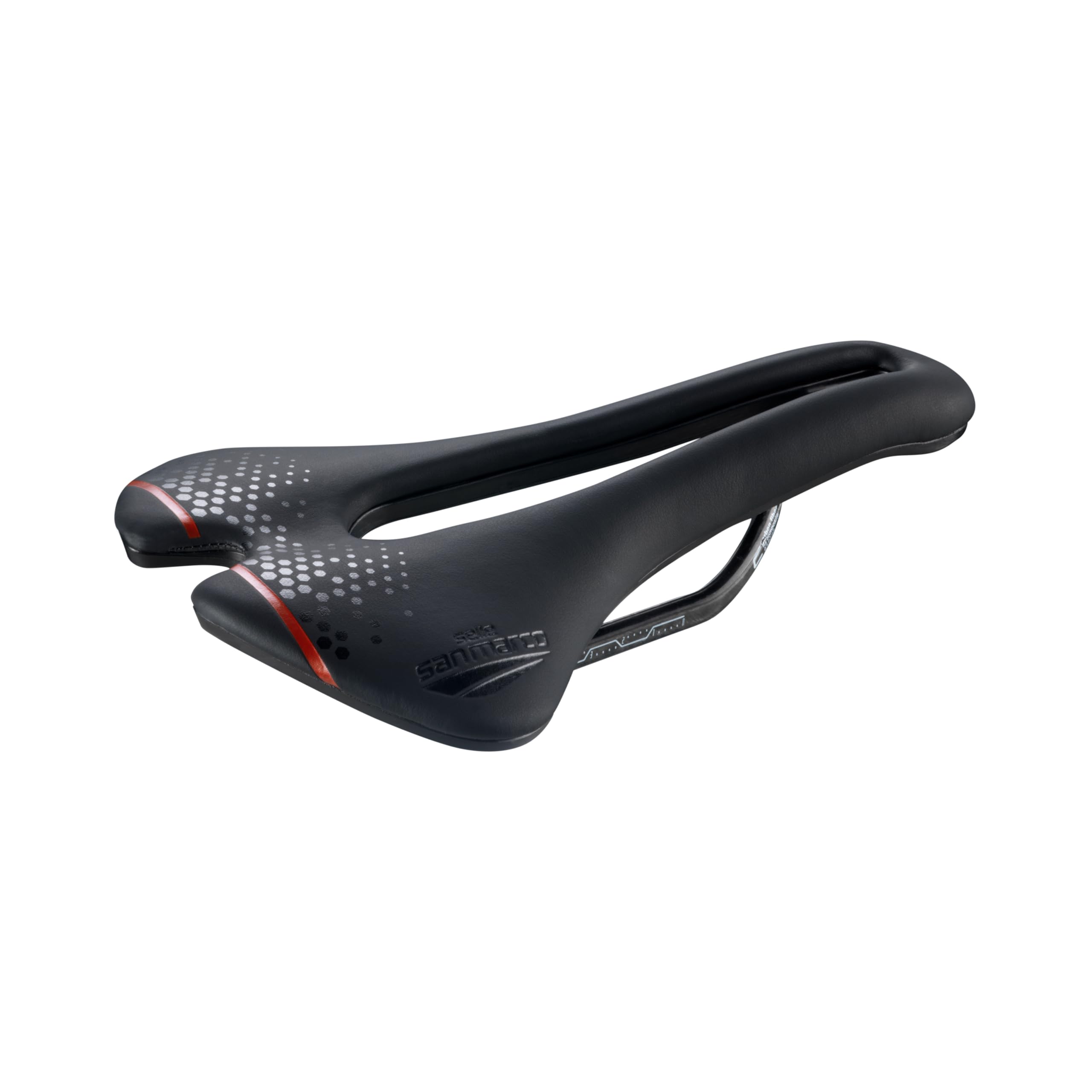 Selle San Marco ASPIDE Short Carbon FX - Sella Bicicletta da Strada, Scocca e Telaio in Carbonio DNA, Rivestimento in Microfibra, Performance Elevate, Foro Anatomico - Taglia L3, Nero