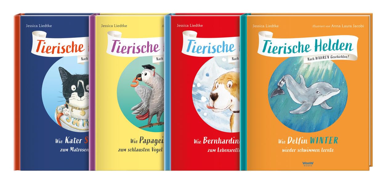 Woow Books Tierische Helden: Paket (Bd. 1–4): Tierische Helden: 4 Helden, 4 Verschiedene Bücher (Tierische Helden: Nach Wahren Geschichten!)