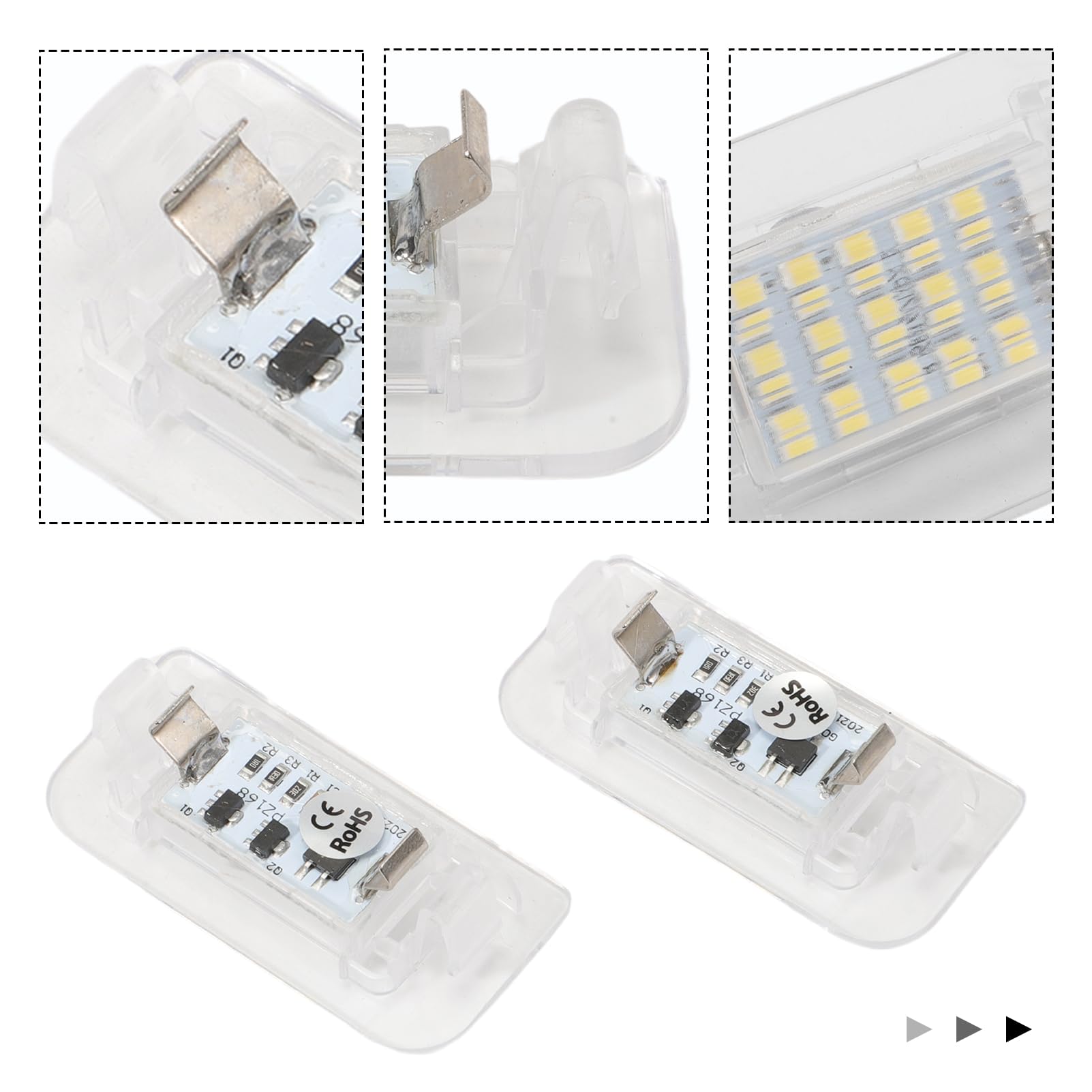 2x Luz matrícula para Mercedes Clase b W246 W242 2011–2019 Luces matricula 6000 K Luz matricula A2468201566 2468201566