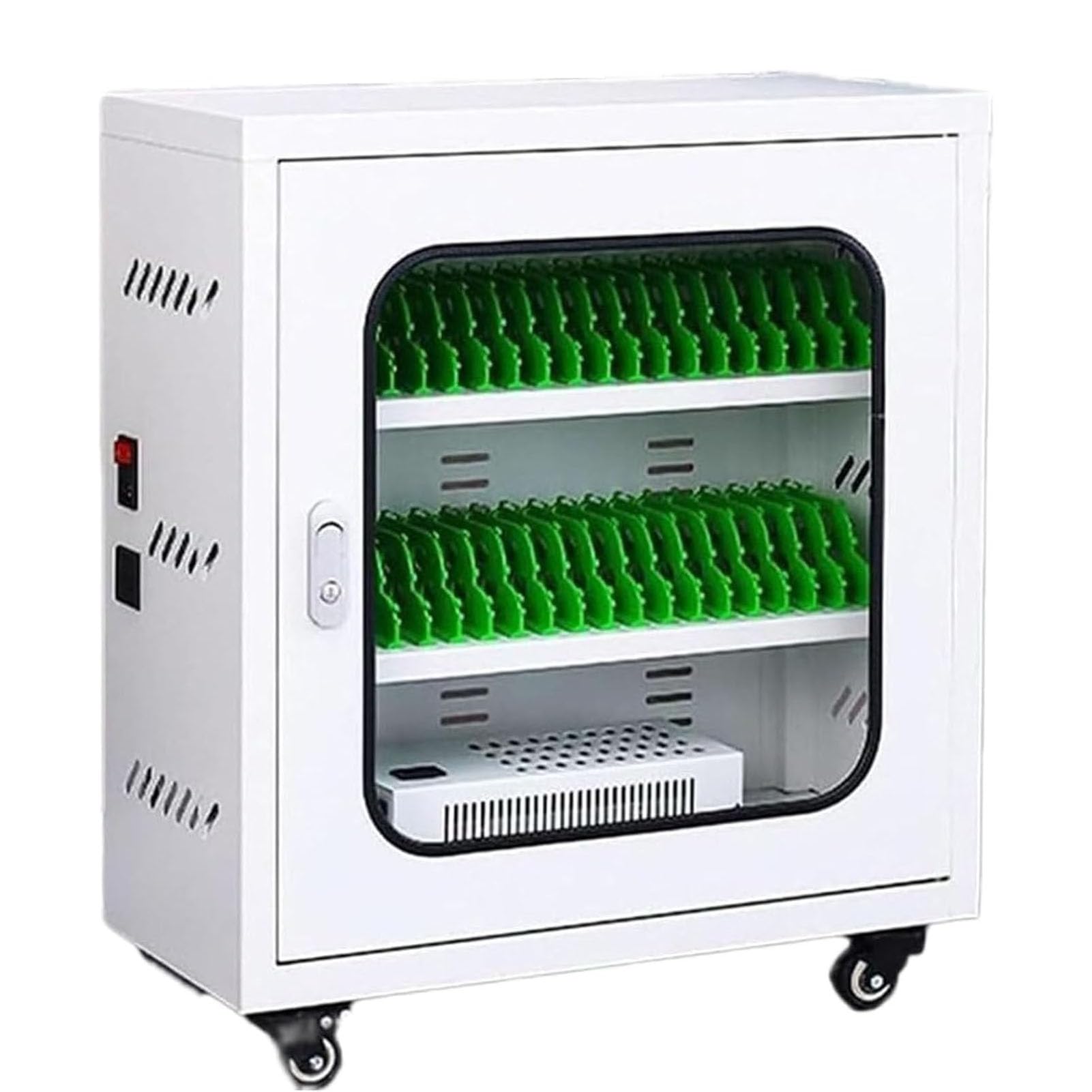 Rechargeable Cellphone Locker Storage Charging Station,6-Ports-60-Ports Mobile Phone Charging Cabinet with Charging Ports, Wheels &amp; Combination for Students and Employees