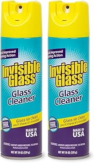Invisible Glass 91160-2PK Premium Glass and Window Cleaner for Auto and Home Cleans Glass, Windows, Glass Cooktops, Patio Doors, and More, Streak-Free, Ammonia-Free, Tint-Safe, 19 Oz, Pack of 2