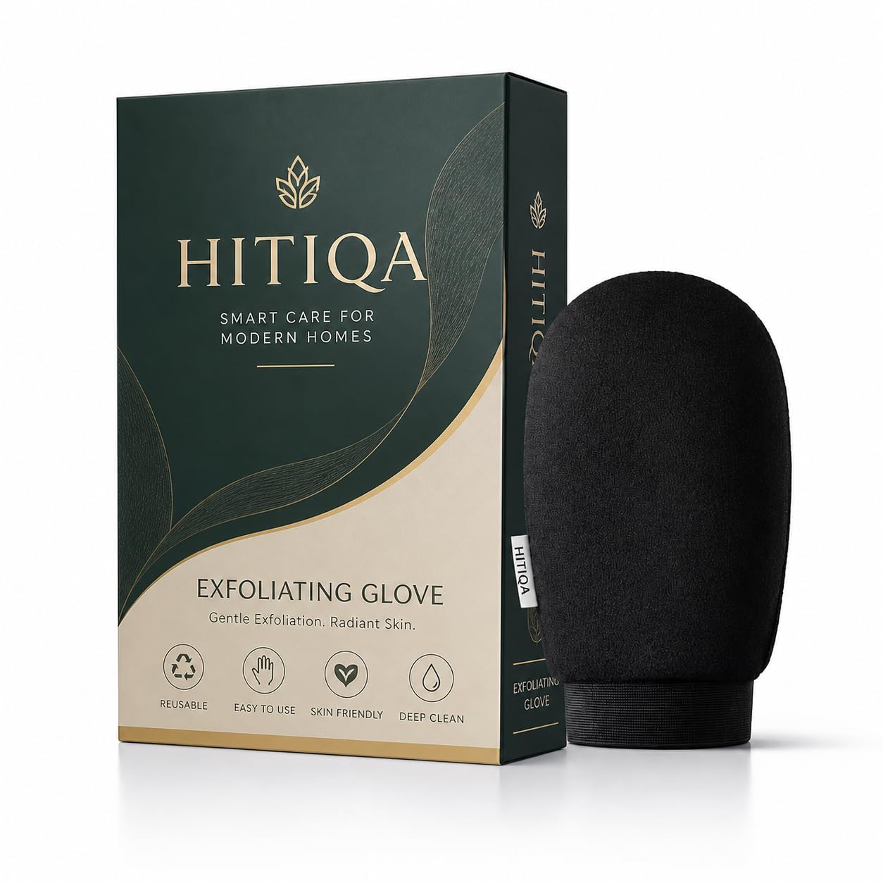 Body Exfoliating Glove - Pure Viscose Fibre, Double-Layered Exfoliating Body Glove for Dead Skin, Tan Removal for Face and Body-image-4