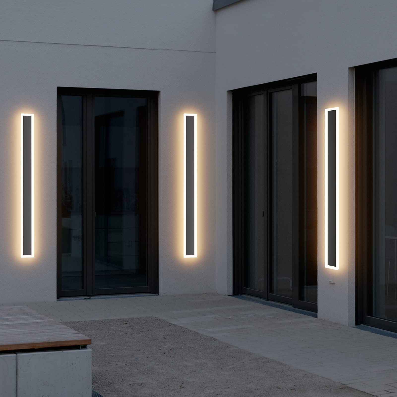 Lampada Da Parete Esterna Klighten LED 100cm/30W - IP54, Grigio Scuro, Luce Bianca Naturale 4500K - Foto 6