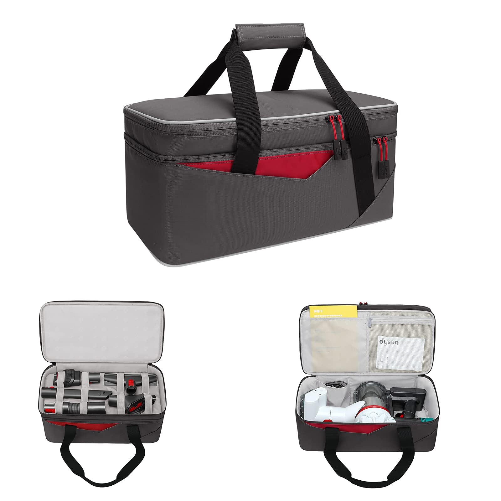 Buwico Double Layer Storage Bag Carrying Case Organizer Bag for Dyson V7 Mattress / V7 Trigger + Handheld Vacuum Cleaner and Accessories
