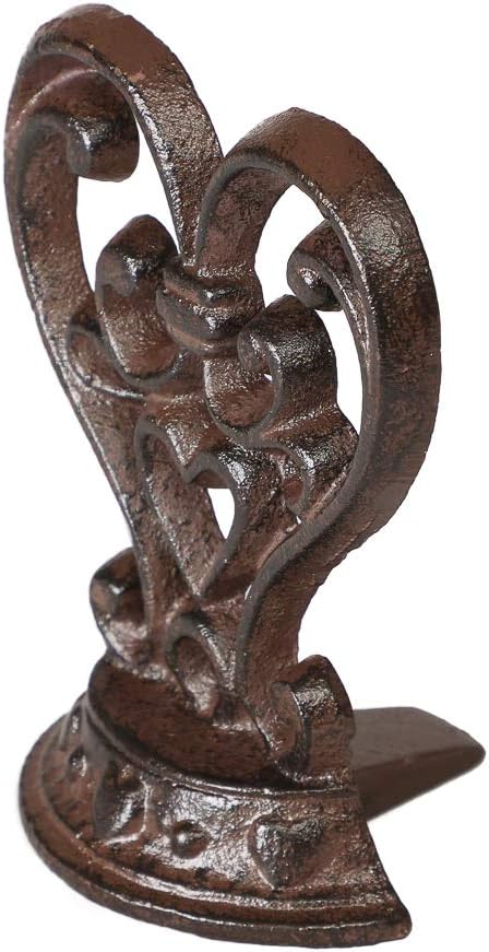 Door Stop Wedge Cast Iron Love Heart Vintage Style Spring Summer Wedding Anniversary Doorstop Gift (M514)