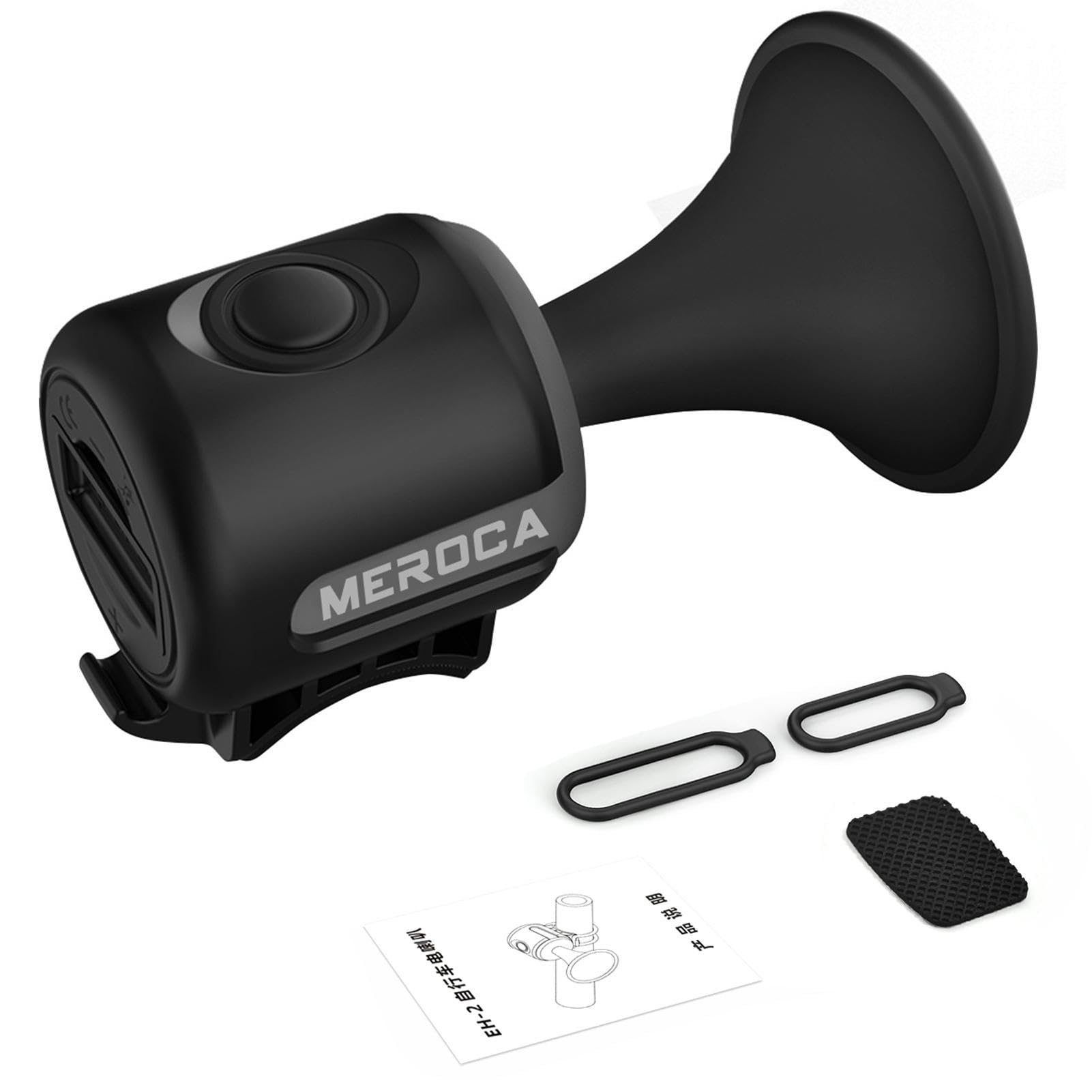 Alarma de bocina de bicicleta, 120 dB, súper fuerte, bocina eléctrica para bicicleta con botón de espera largo, funciona con pilas y IPX4, resistente al agua, timbre de bicicleta ruidoso para