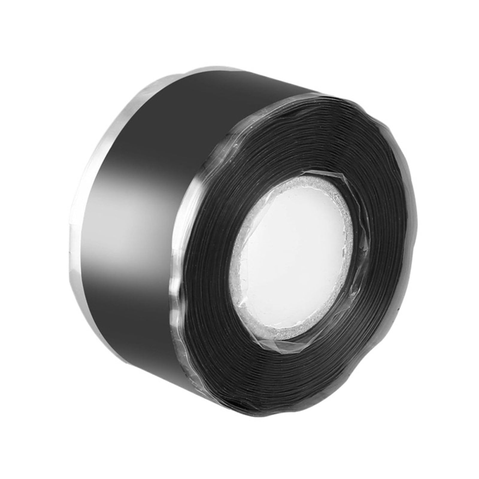 Cinta de reparación manguera silicona autofusible, sello 25mm X 150cm, goma pesada a prueba fugas, resistente a la intemperie, for tubería, 5 uds para reparación de tuberías(Black)