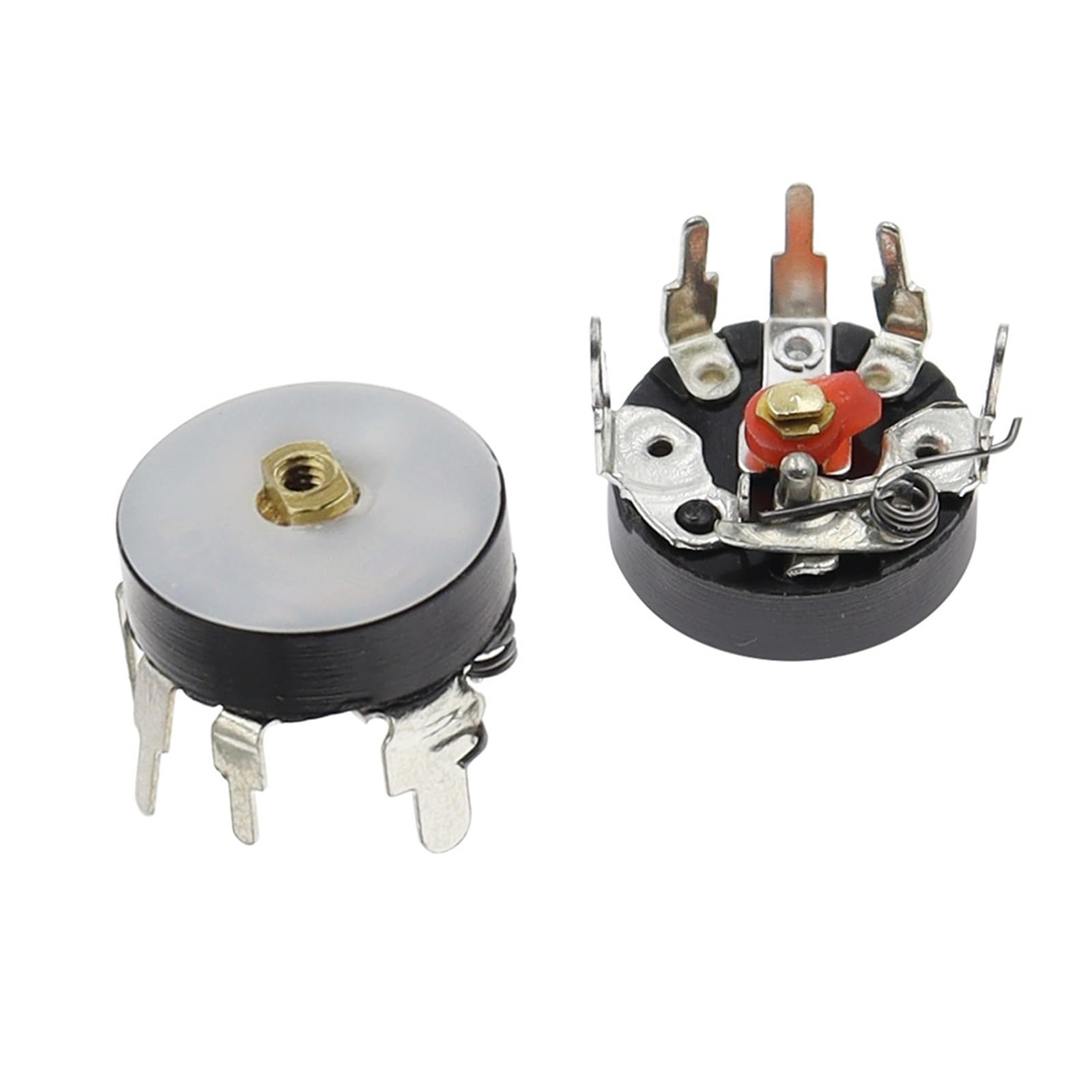 Potenciómetro de radio RV12 de ángulo recto con interruptor integrado para control de volumen 8