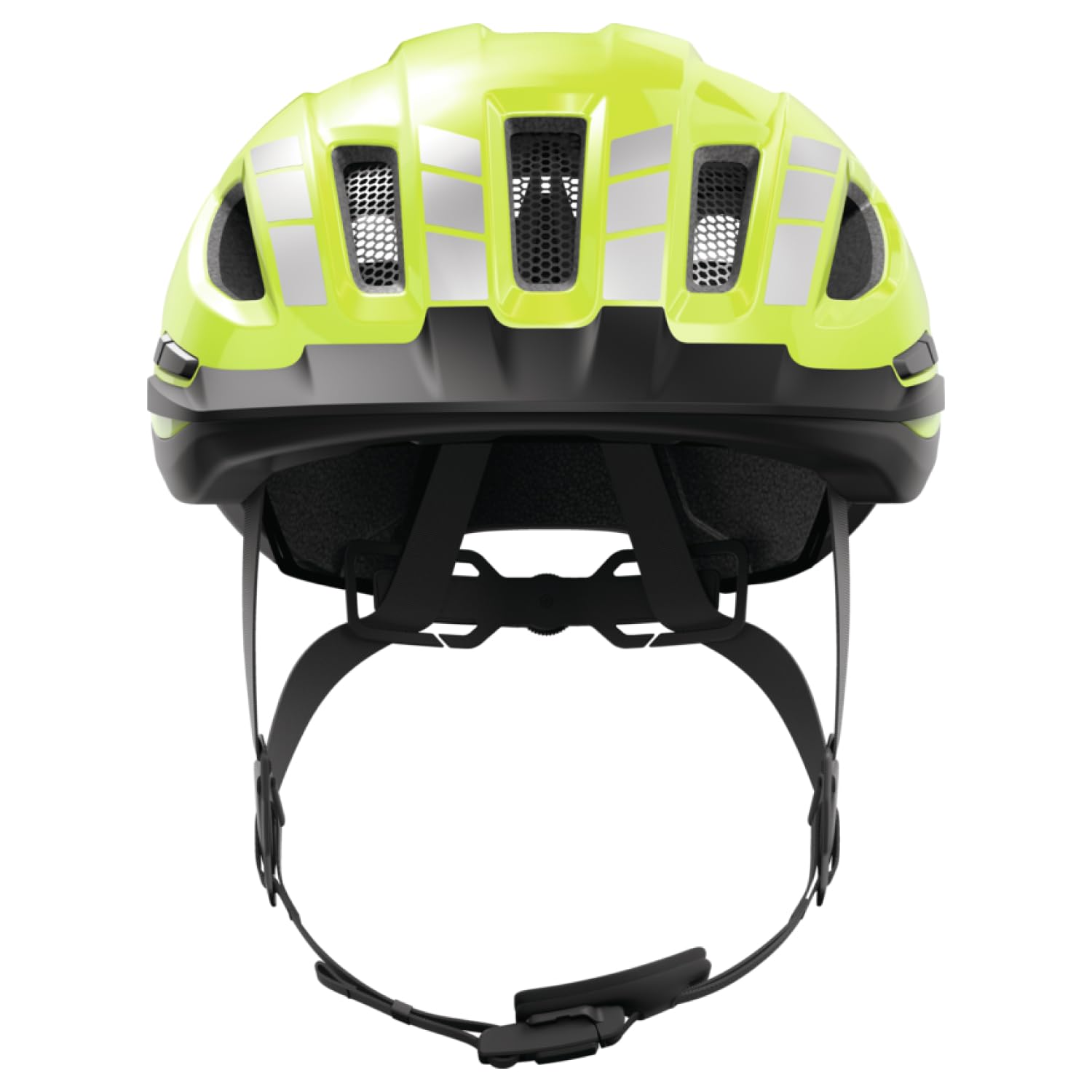 ABUS Stadthelm Urban-I 4.0 ACE - Fahrradhelm mit aufladbarem Rücklicht, 4 Leuchtmodi, Schirm, Zopf-Öffnung und magnetischem Verschluss - für Jugendliche, Frauen und Männer