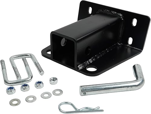 Enganche receptor trasero de 2 pulgadas, montaje de enganche de remolque pesado compatible con Kawasaki Mule 600 610 SX (KAF400) UTV