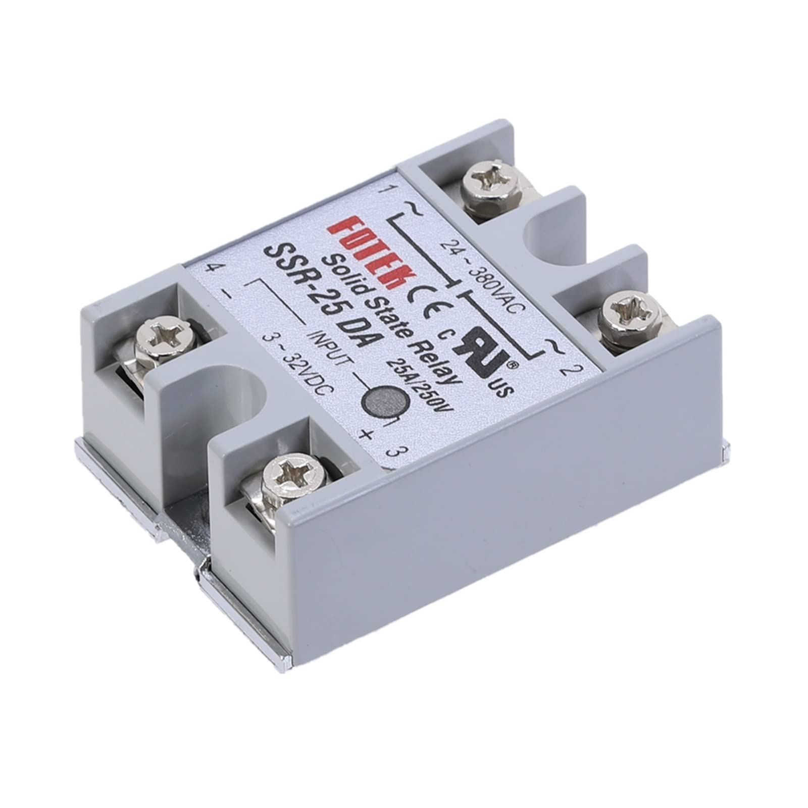 Parti elettroniche 1 pz SSR-25DA 25A Modulo Relè A Stato Solido 3-32 V DC Ingresso 24-380 V CA