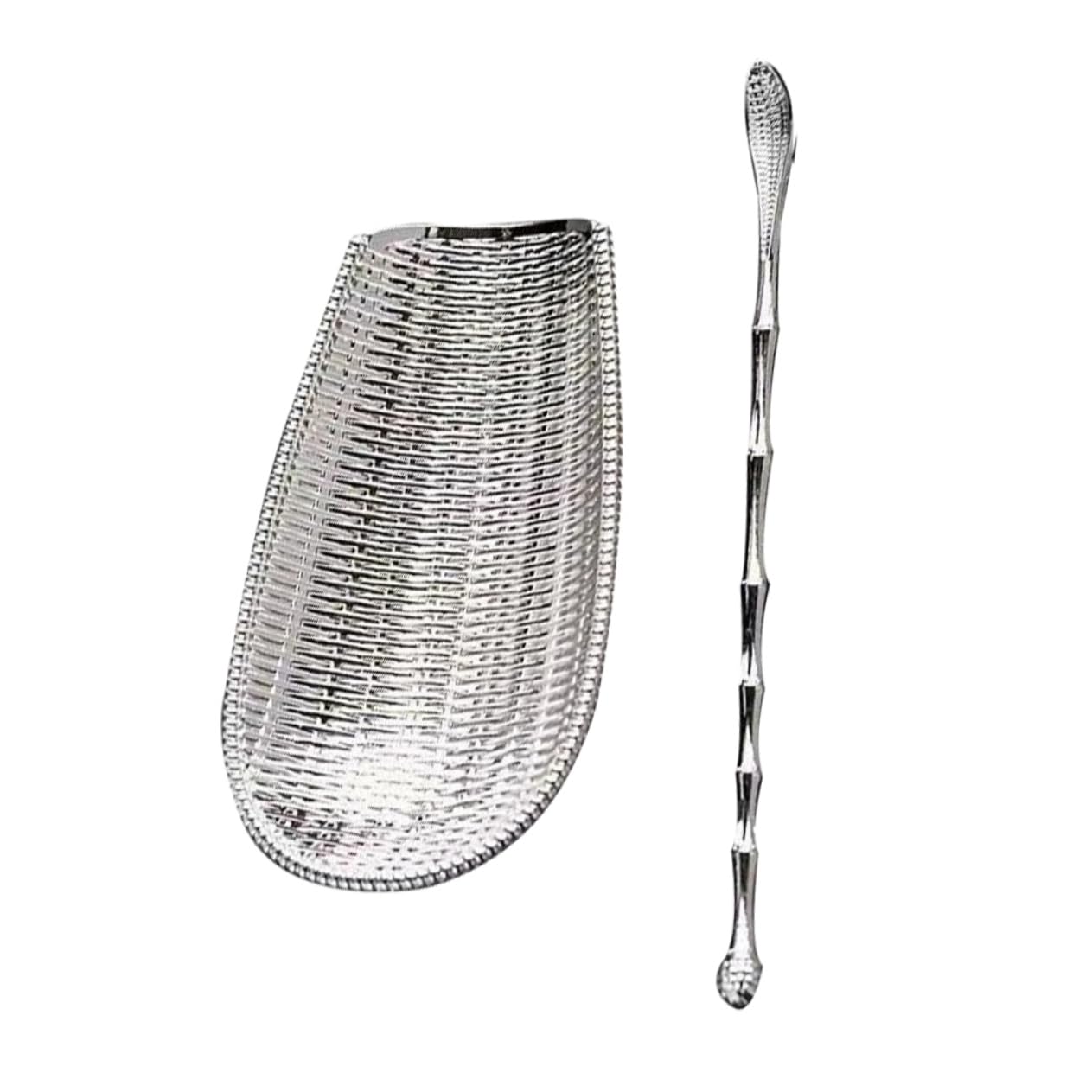 Luxshiny Creative Alloy Tea Scoop Set with Needle Retro Dustpan Texture for Chinese Tea Ceremony Easy to Clean for Tea Lovers and Gatherings