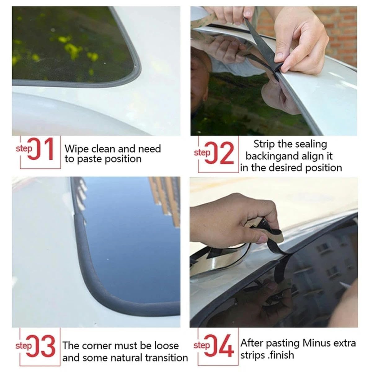 liwei Store 5M/16FT Rubberen Afdichting Strip for Zonnedak Driehoekig Raam Autodak Rubberen Strips Verzegelde Trim Cover Auto Rubberen Afdichtingen Tochtstrip (Color : 3 Meters