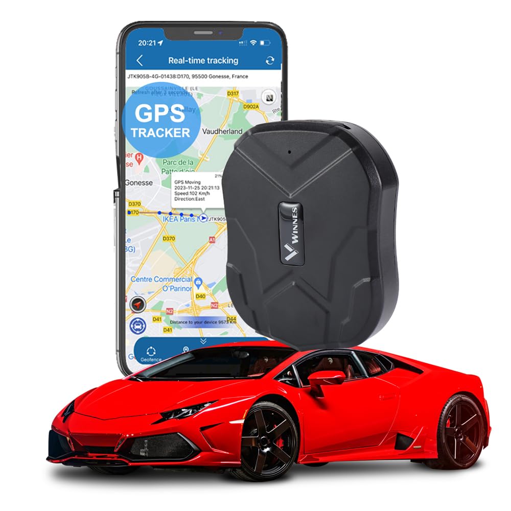 Localizzatore GPS 4G Con Magnete Potente – Tracker Antifurto Per Auto, Moto E Camion, Batteria 7800 MAh, Allarme Geo-Fence E APP Gratuita