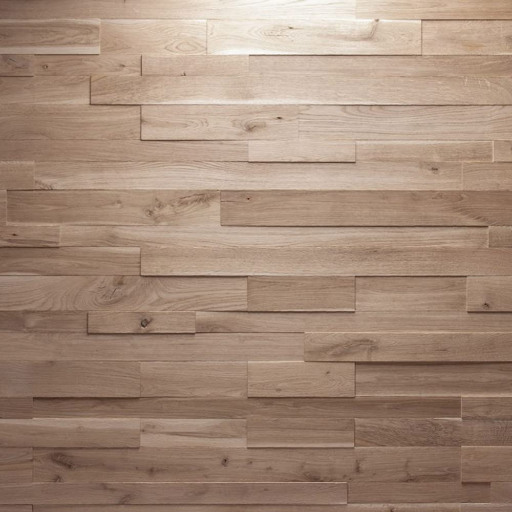 Okładzina ścienna z naturalnego drewna | 18 paneli ściennych z naturalnego dębu : 1 m² | Boazeria drewniana okładzina wewnętrzna drewniana | Wooden