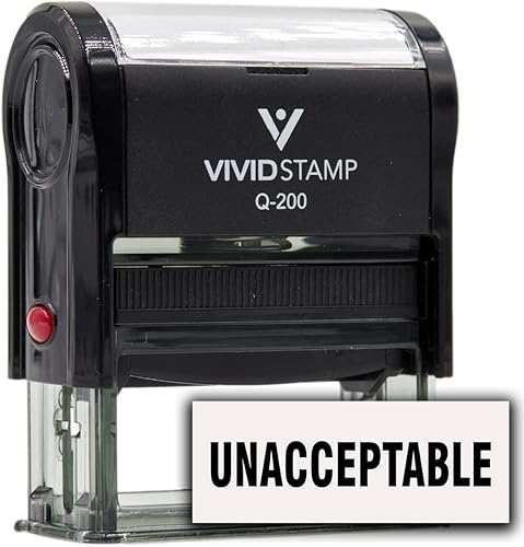 Miniatura 3 de Sello de goma de oficina autoentintado inaceptable (tinta roja) - Q-300