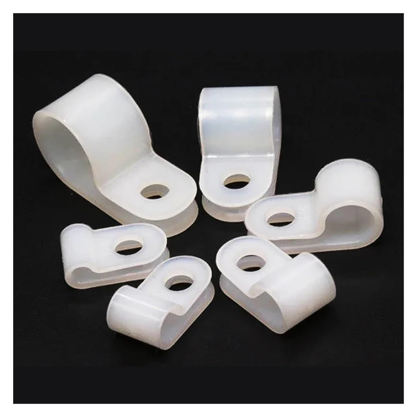 kabelhalter Drahtbefestigungsclip R-Typ-Drahtclip U-Typ-Drahtkarte UC-Drahtschnalle Wandkabelmanagement Verkabelungsführung Befestigungsknopf(R Type 16 (50Pcs))