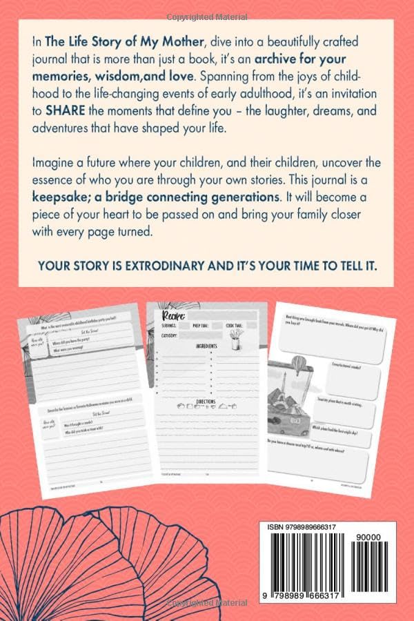 The Life Story Of My Mother: A Guided Journal & Keepsake of Memories To Share Mom's Story - Image 2