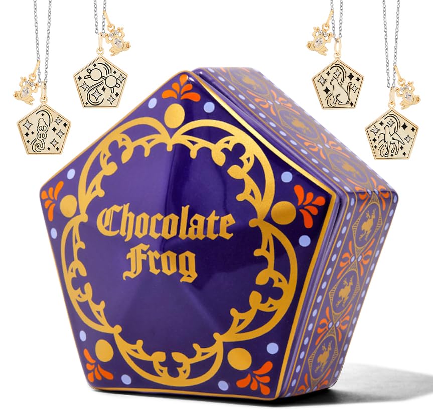 Harry Potter™ Chocolate Frog Necklace Candle - Jewelry Candle Home Décor Collectible Unique Gifts for Women Valentines Mothers Day Birthday Anniversary Bachelorette Party Gift for Girlfriend, BFF Mom